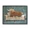 Stupell Industries Shaggy Cattle Resting Living Room Couch Green Gray Framed Wall Art